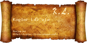 Kogler Lívia névjegykártya